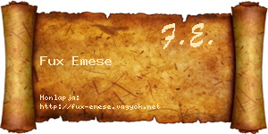 Fux Emese névjegykártya