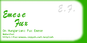 emese fux business card